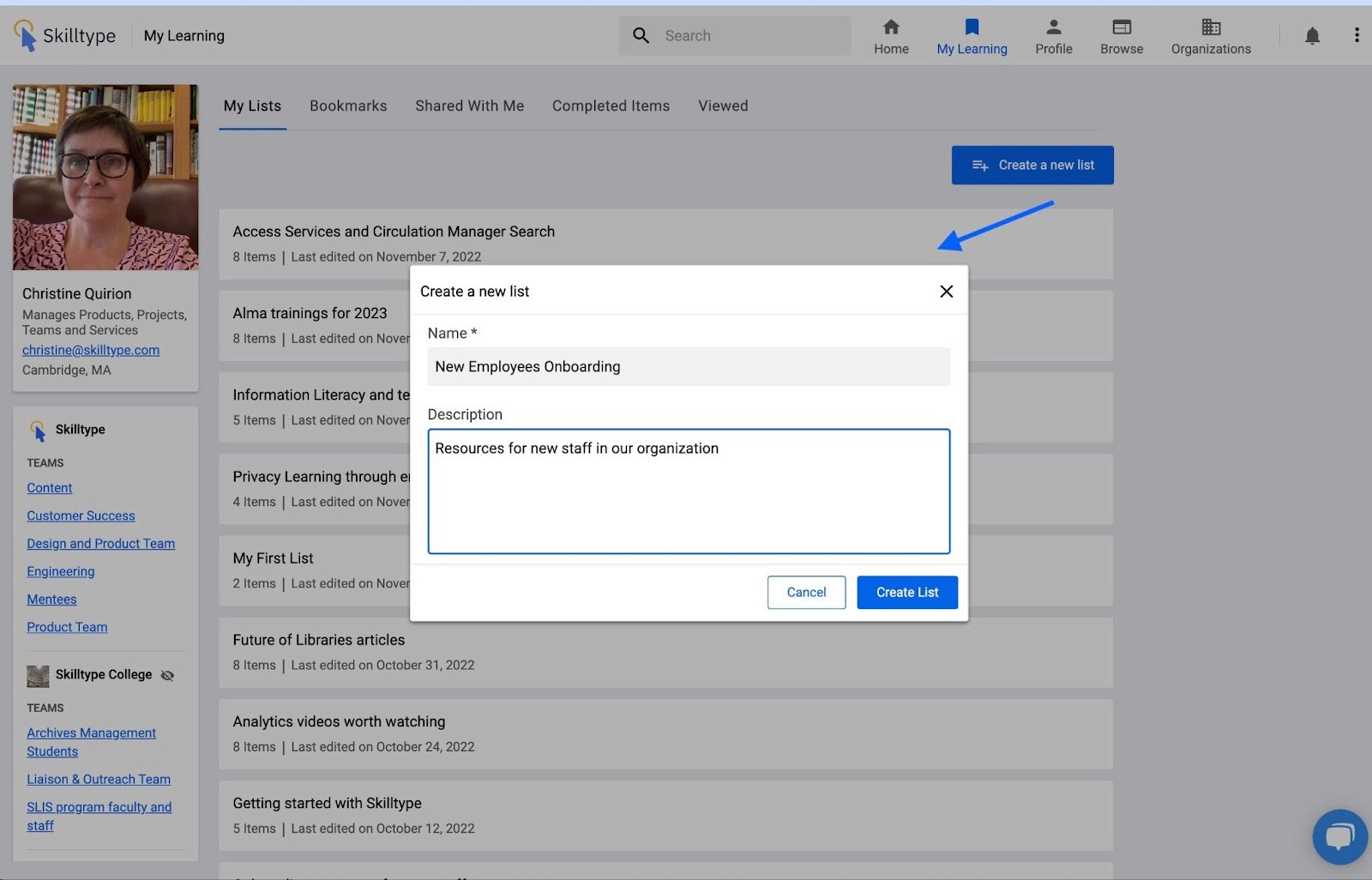 create a new list image