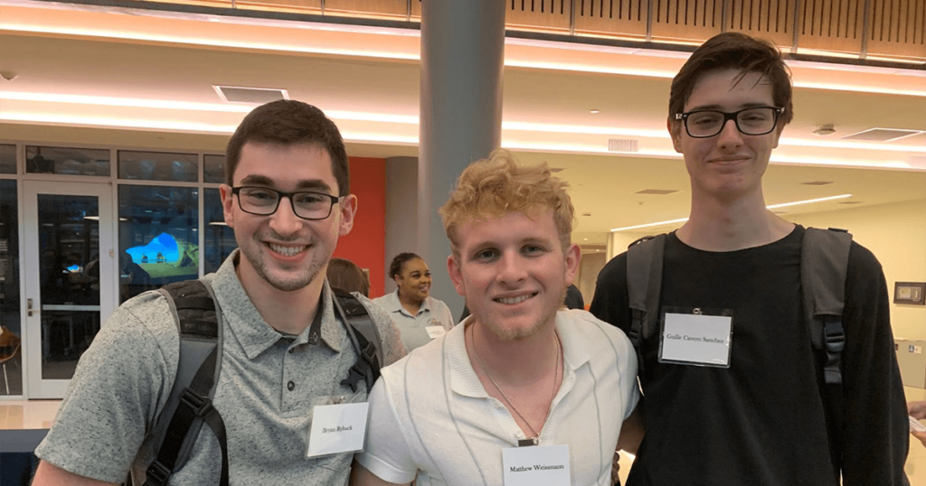 Tulane students posting at the Founder's Forum