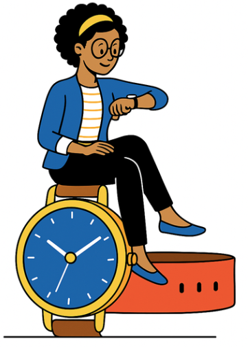 PeopleCon Mascot - Girl Sitting on Books